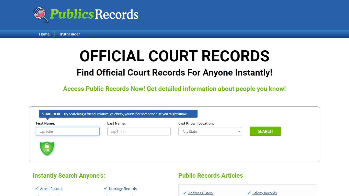 Find Official Court Records For Anyone